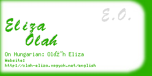 eliza olah business card